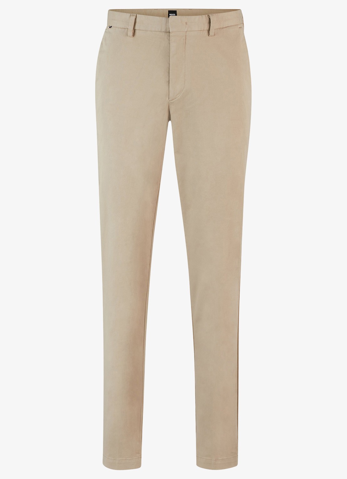 BOSS Kaito slim fit chino met steekzakken - voorkant 2 donkerbeige