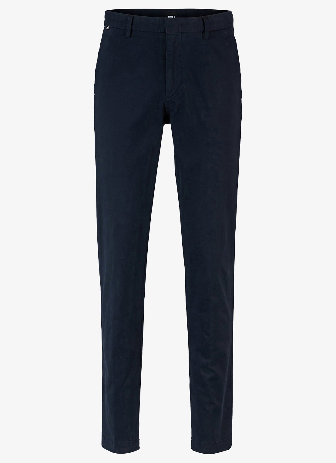 BOSS Kaito slim fit chino met steekzakken - voorkant 5 donkerblauw