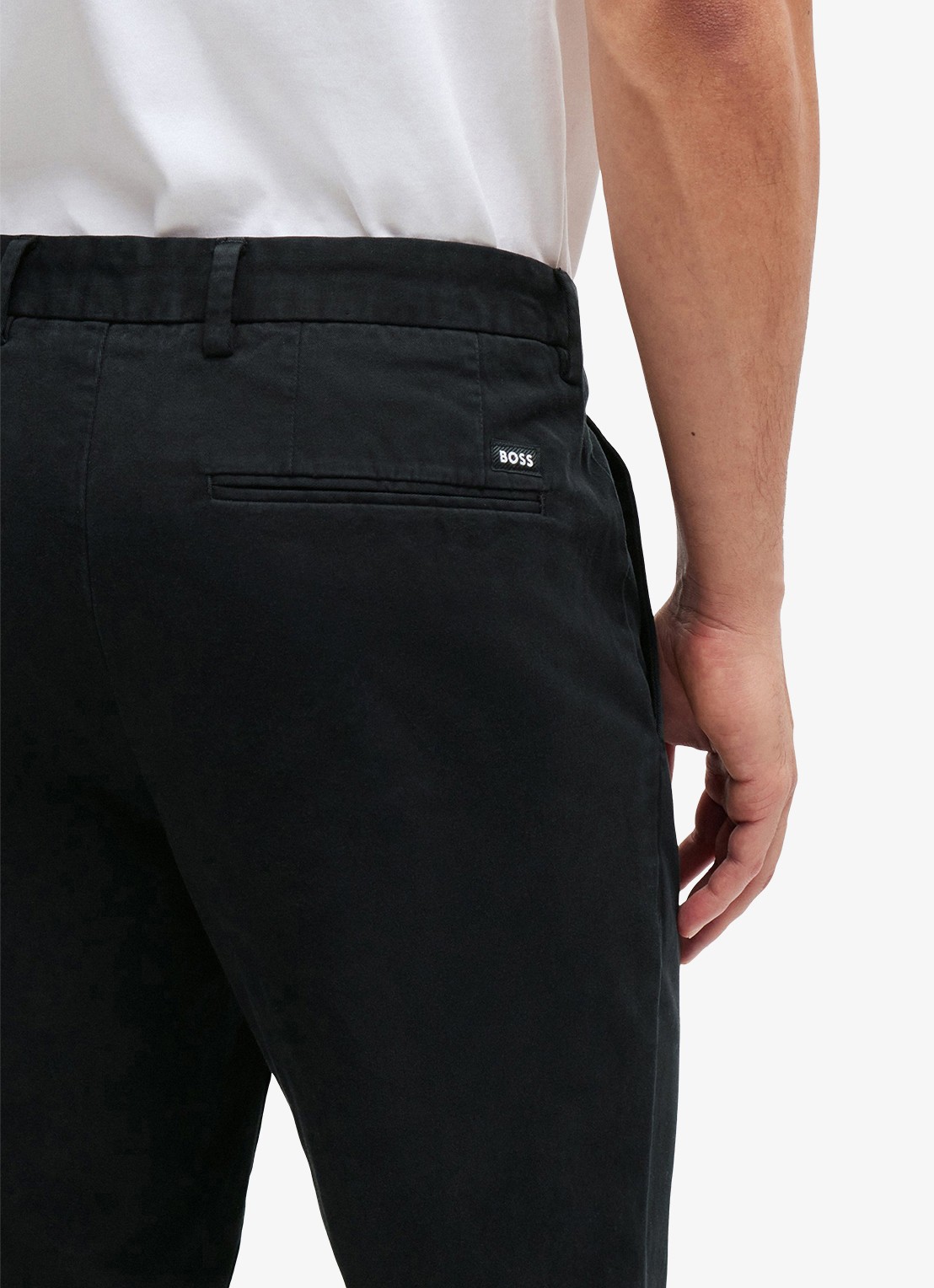 BOSS Kaito slim fit chino met steekzakken - detail 3 zwart