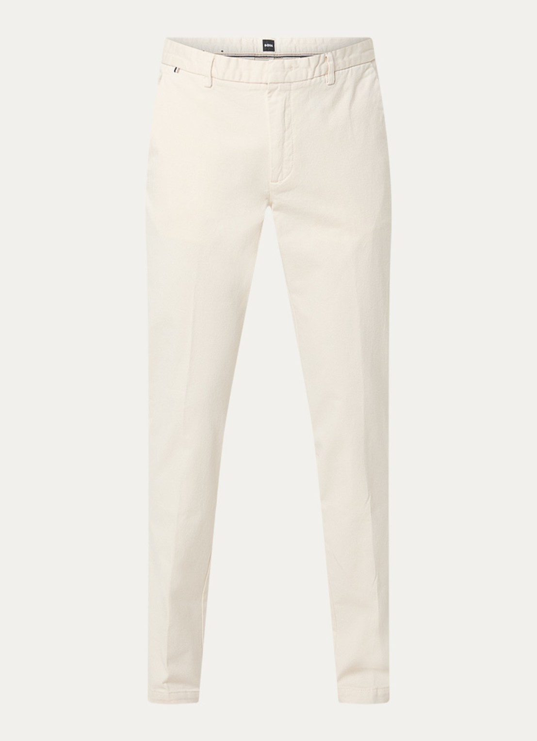 BOSS Kaito slim fit chino met steekzakken - voorkant 4 creme