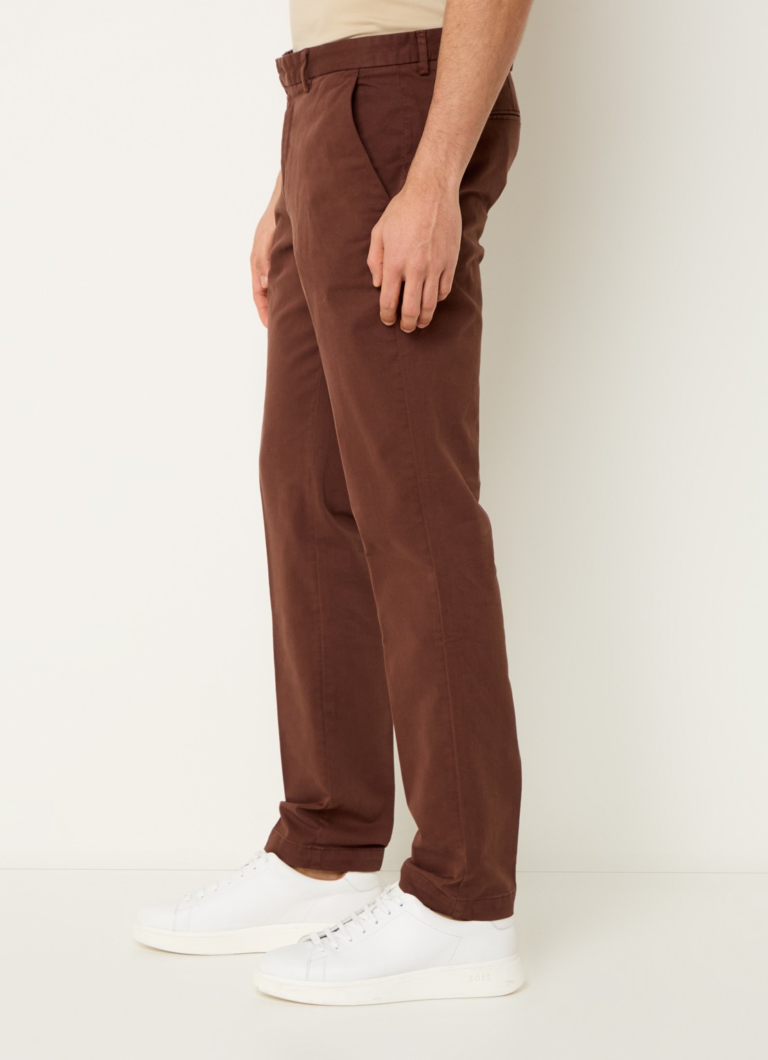 BOSS Kaito slim fit chino met steekzakken - detail 2 bruin
