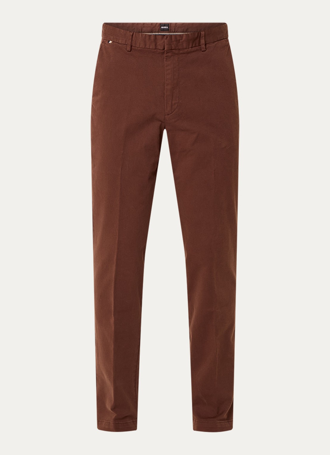 BOSS Kaito slim fit chino met steekzakken - voorkant 3 bruin
