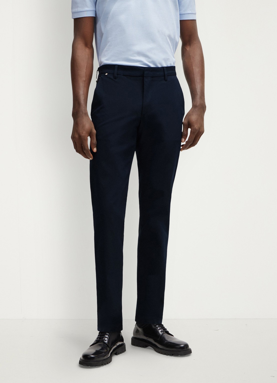 BOSS Kaito slim fit pantalon met stretch - detail 3 donkerblauw