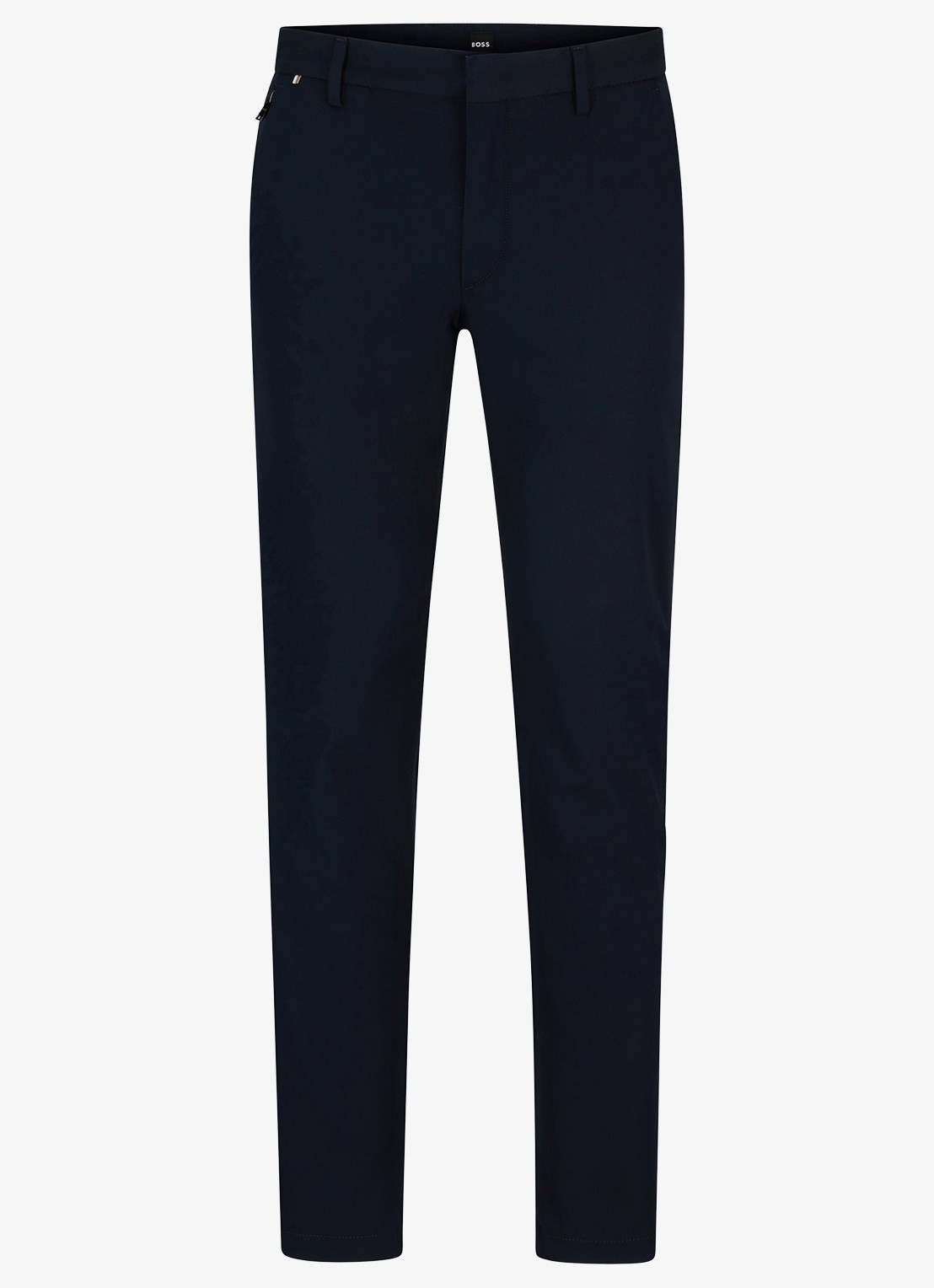 BOSS Kaito slim fit pantalon met stretch - voorkant donkerblauw