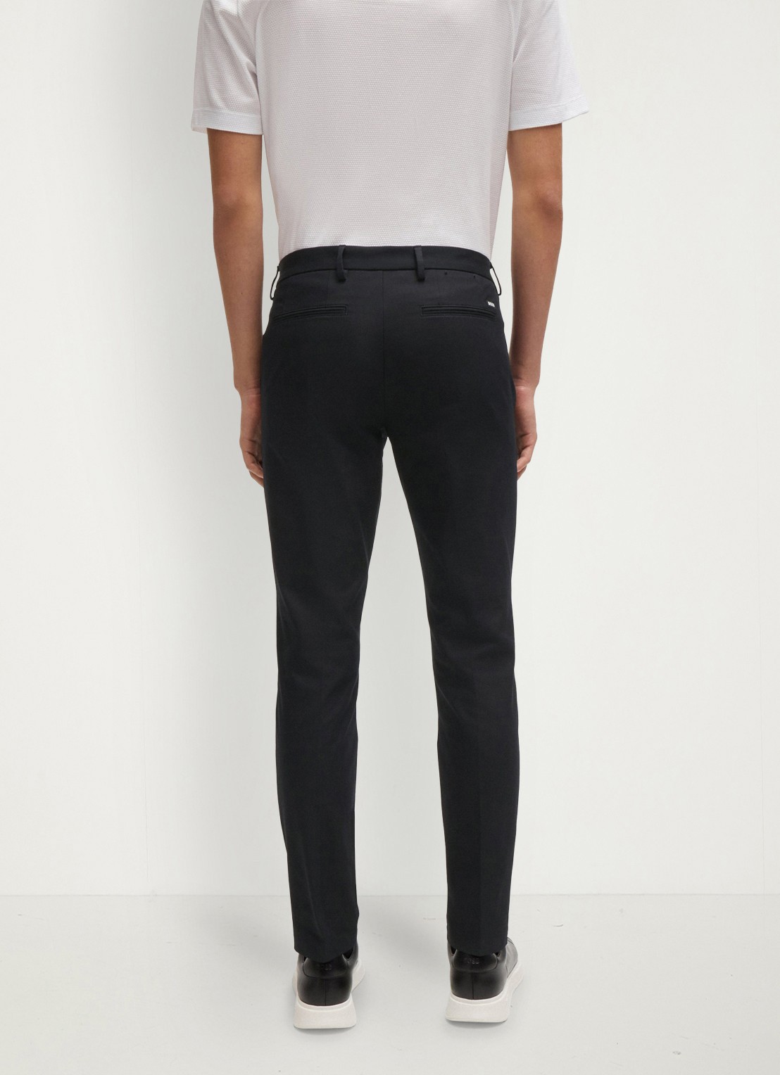 BOSS Kaito slim fit pantalon met stretch - achterkant 6 zwart