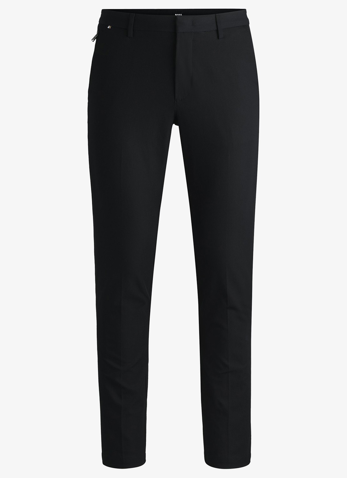 BOSS Kaito slim fit pantalon met stretch - voorkant 4 zwart