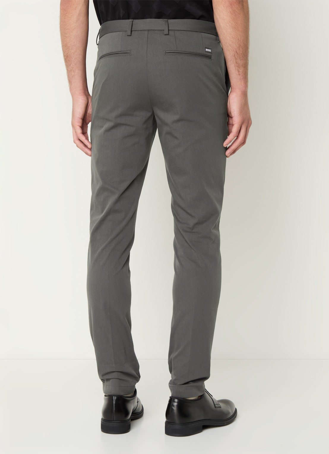 BOSS Kaito slim fit pantalon met stretch - achterkant 5 grijs