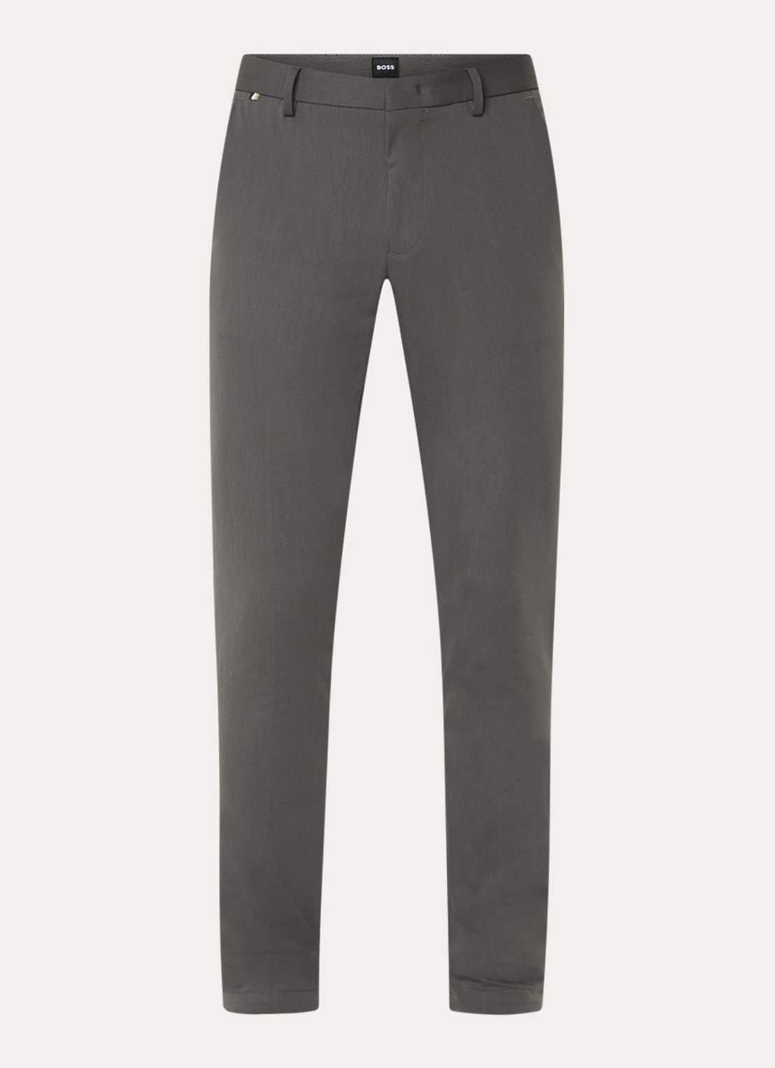 BOSS Kaito slim fit pantalon met stretch - voorkant 3 grijs