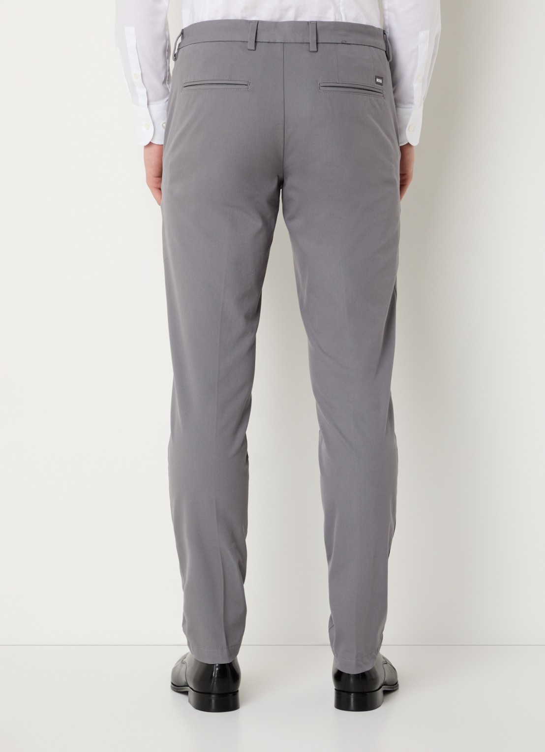 BOSS Kaito slim fit pantalon met stretch - achterkant 3 donkergrijs