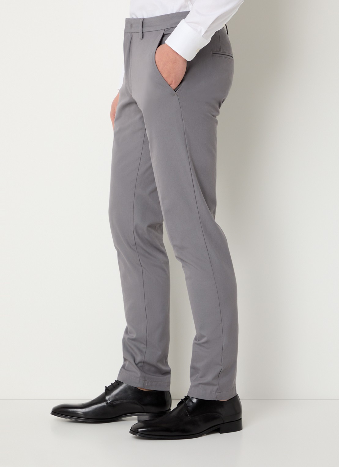 BOSS Kaito slim fit pantalon met stretch - detail 5 donkergrijs