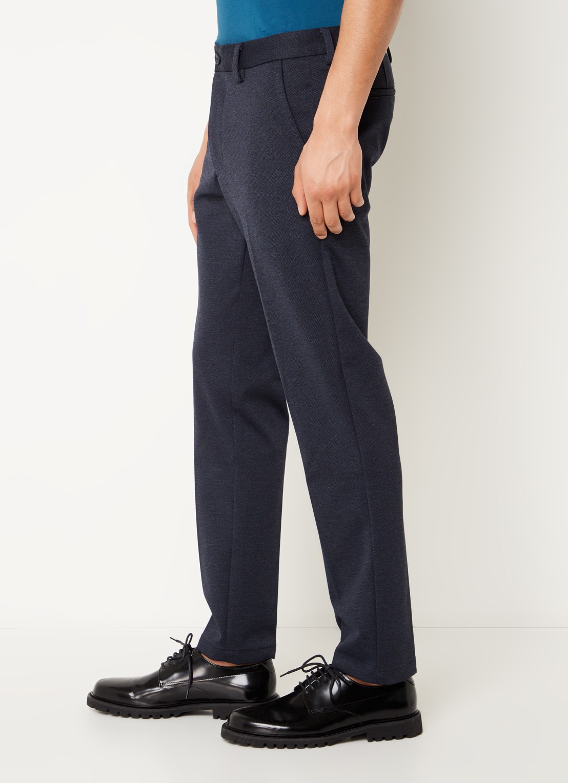 BOSS Kaiton slim fit chino met steekzakken - detail 4 donkerblauw