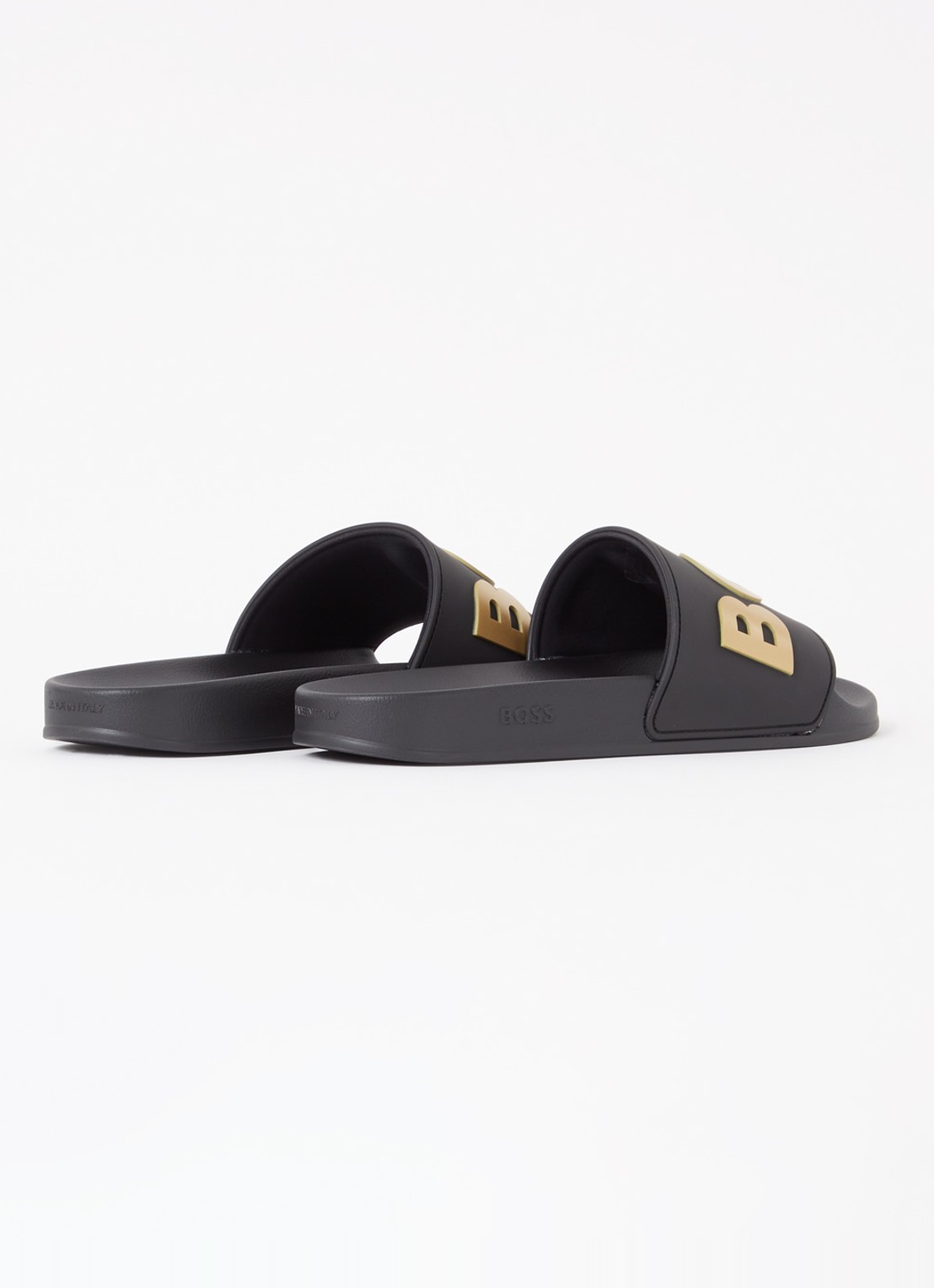 BOSS Kirk slipper met logo - detail 2 diepzwart