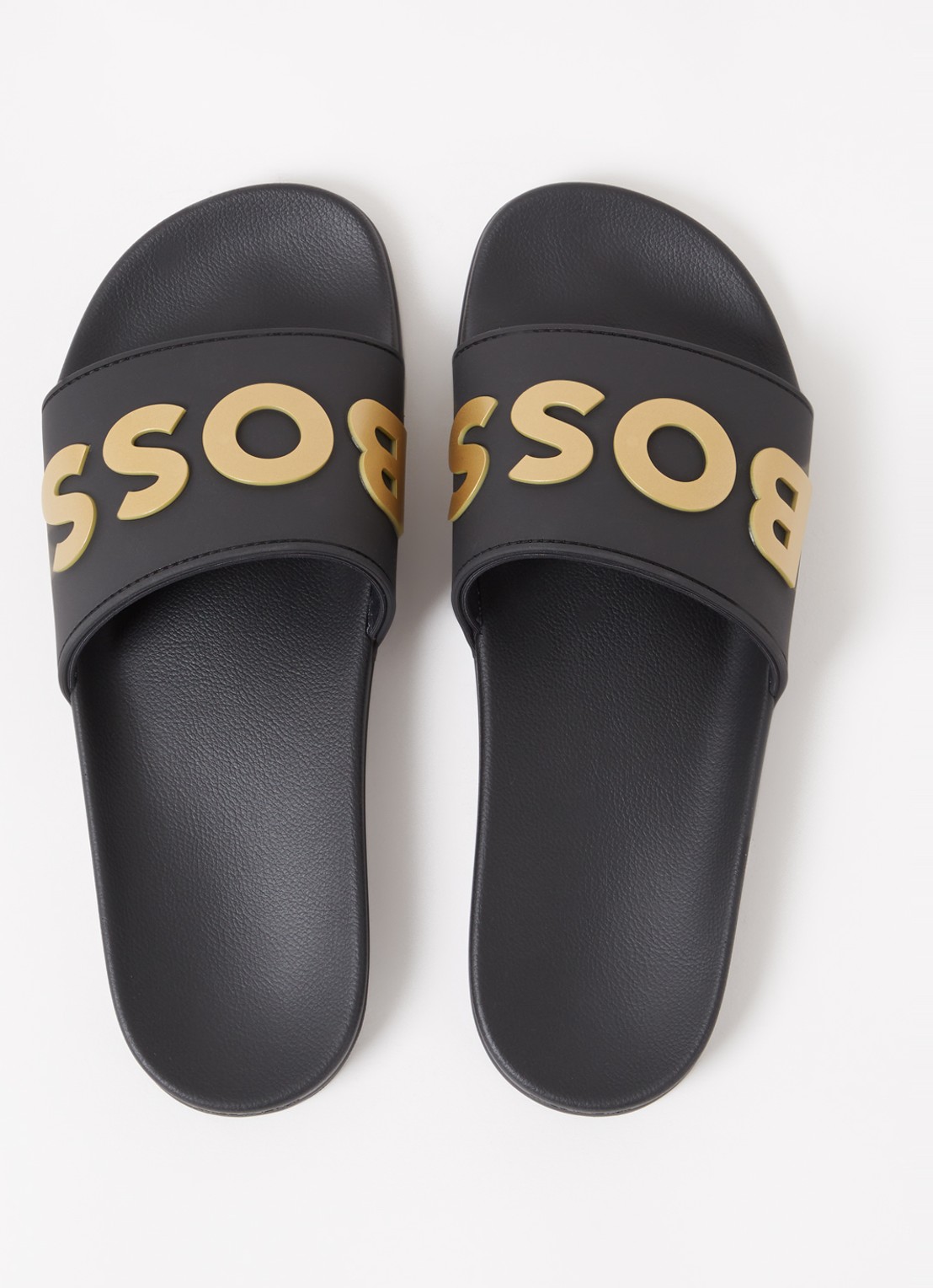 BOSS Kirk slipper met logo - detail 3 diepzwart