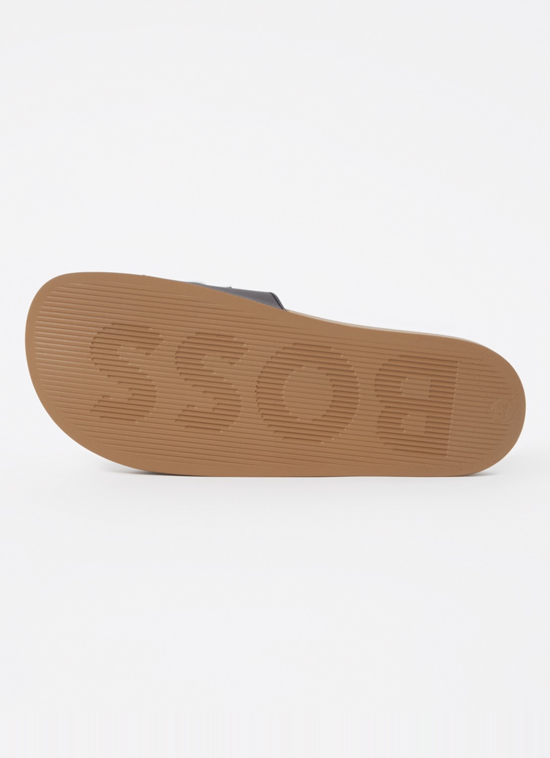 BOSS Kirk slipper met logo - detail 2 donkerbeige