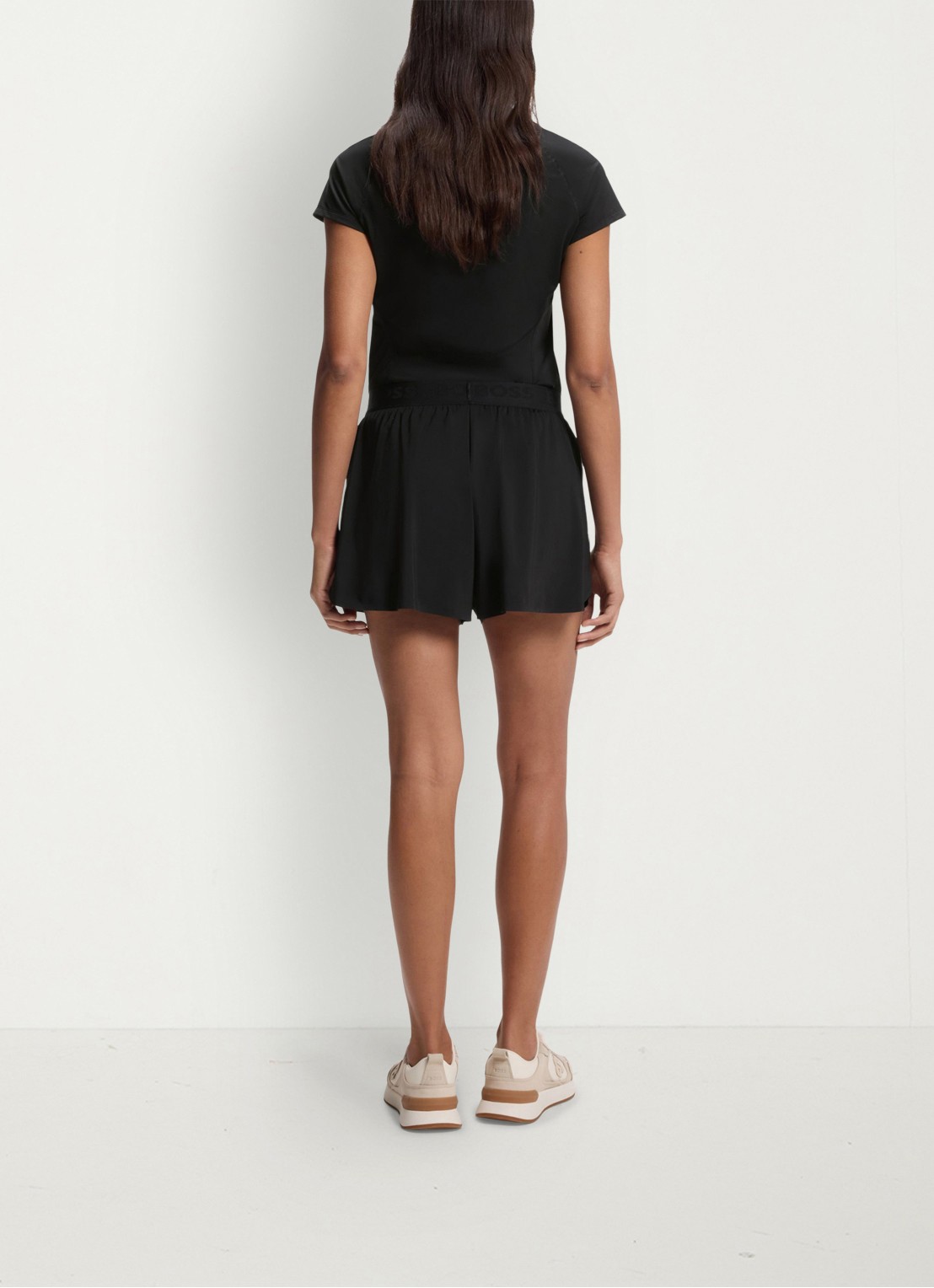 BOSS Korte broek met logo - achterkant 5 zwart