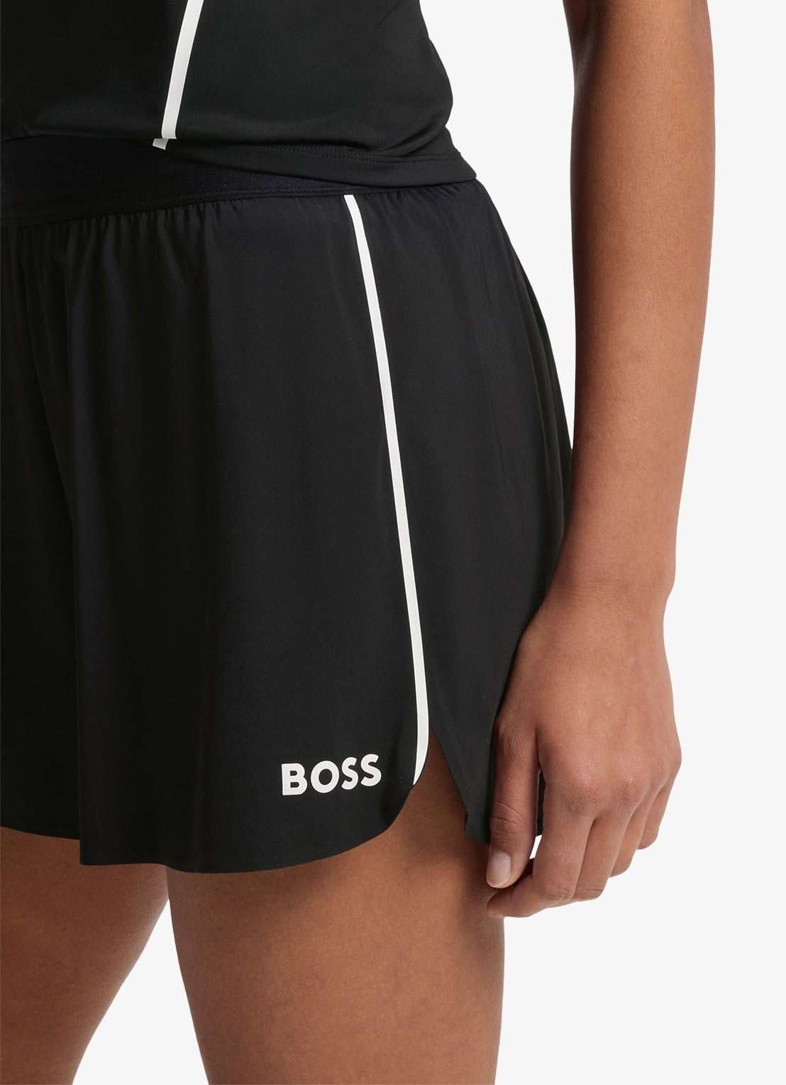 BOSS Korte broek met logo - detail 4 zwart