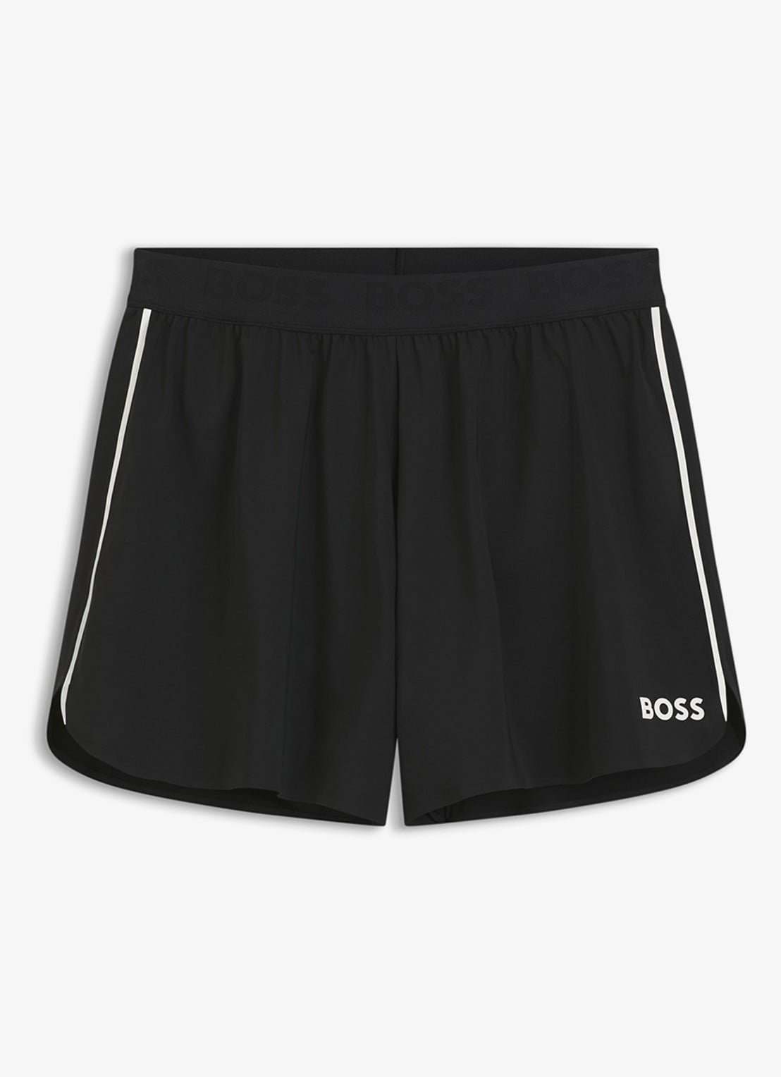 BOSS Korte broek met logo - voorkant 2 zwart