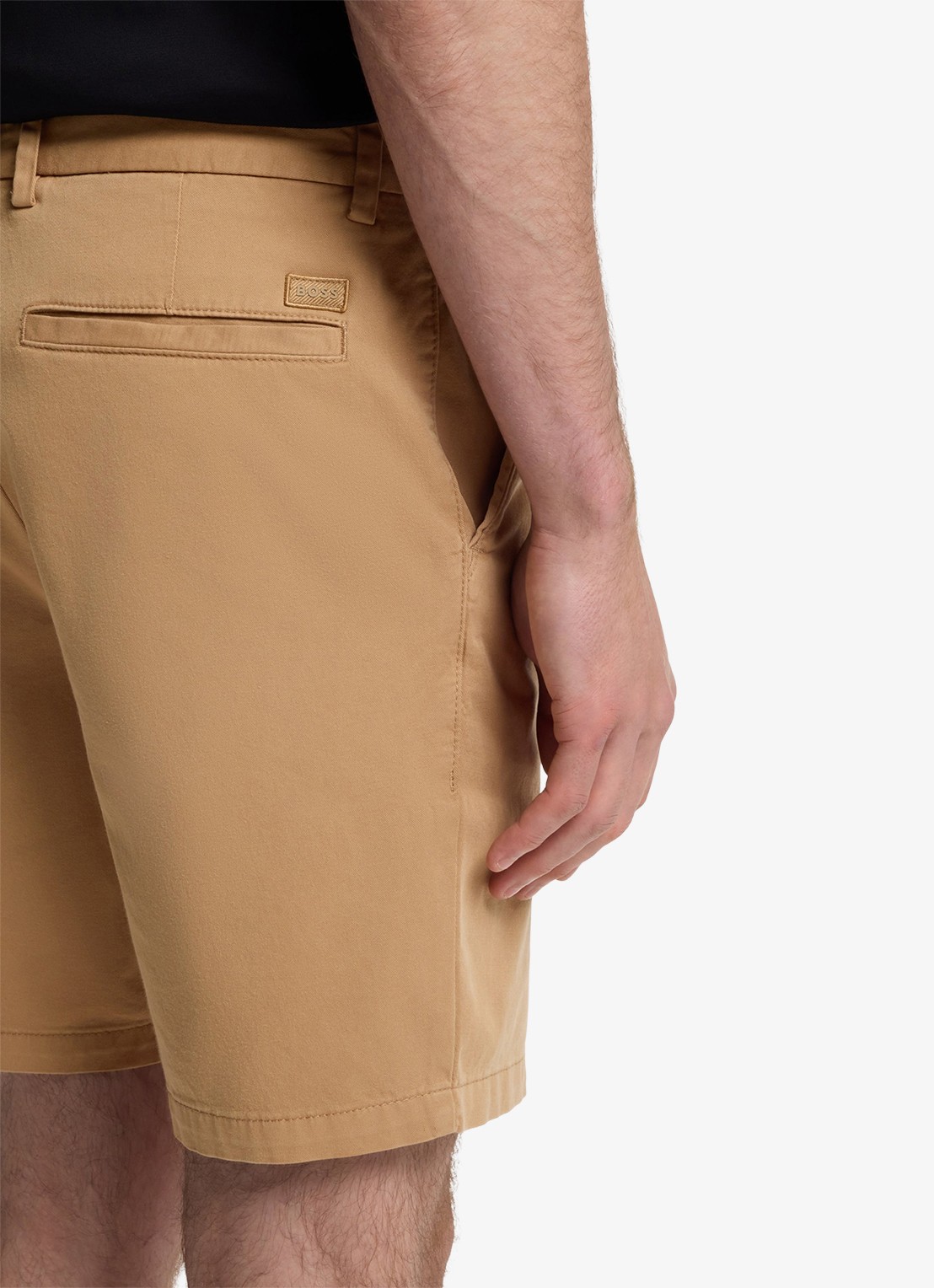 BOSS Korte broek met steekzakken - detail 5 beige