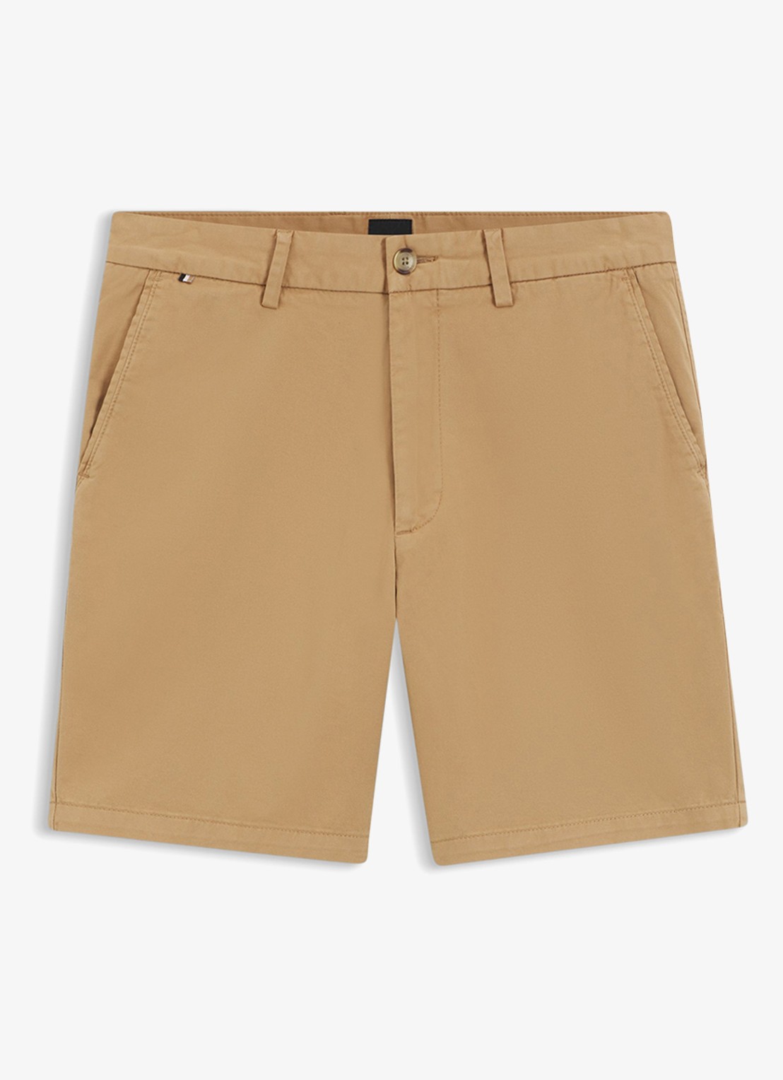 BOSS Korte broek met steekzakken - voorkant beige