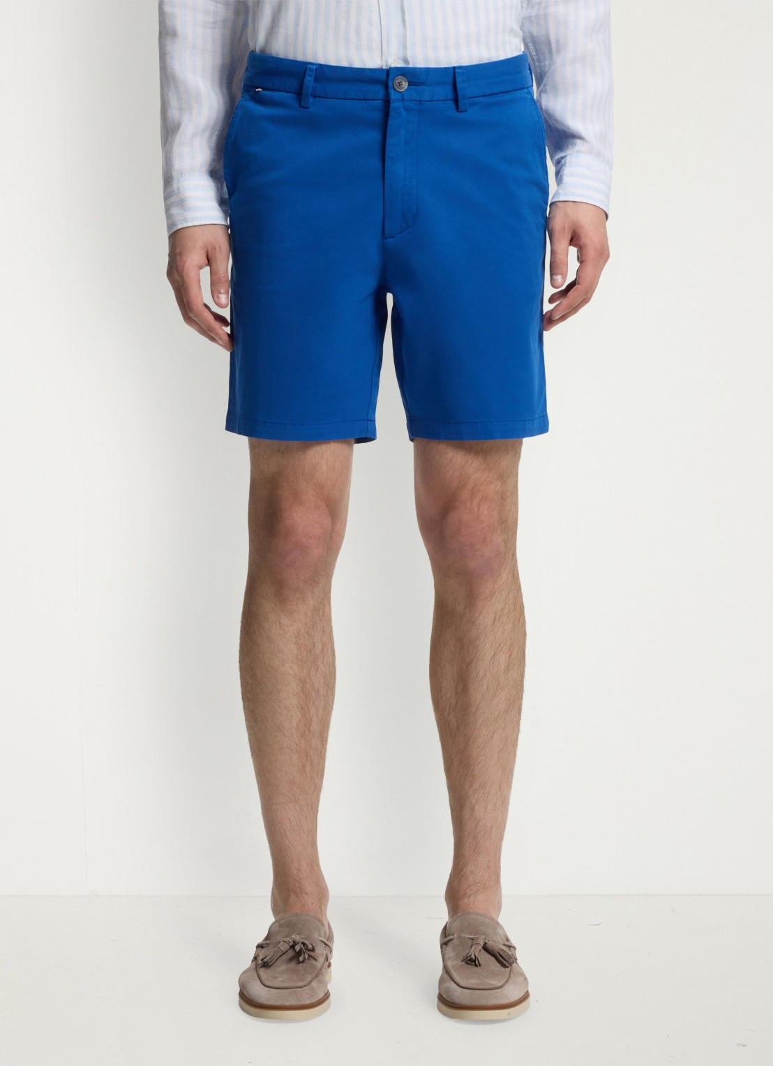 BOSS Korte broek met steekzakken - detail 3 blauw