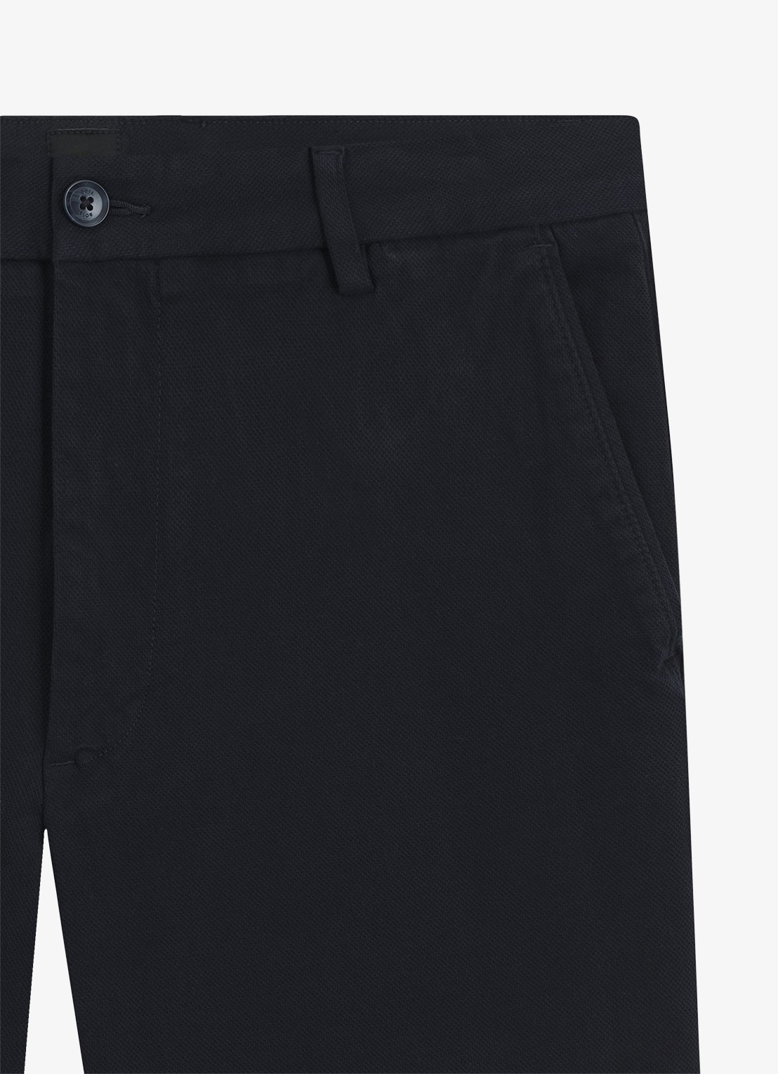 BOSS Korte chino in katoenblend - detail 2 blauw