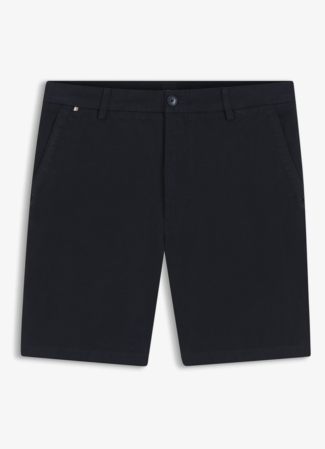 BOSS Korte chino in katoenblend - voorkant blauw