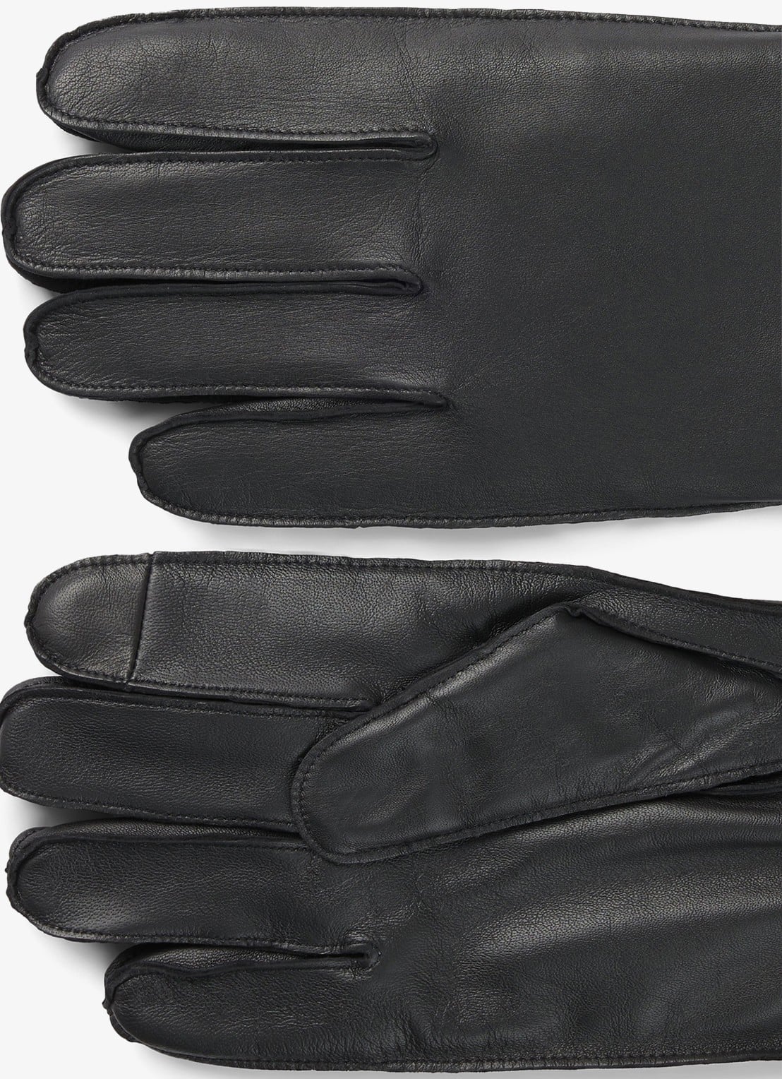 BOSS Kranton handschoenen van lamsleer - detail zwart