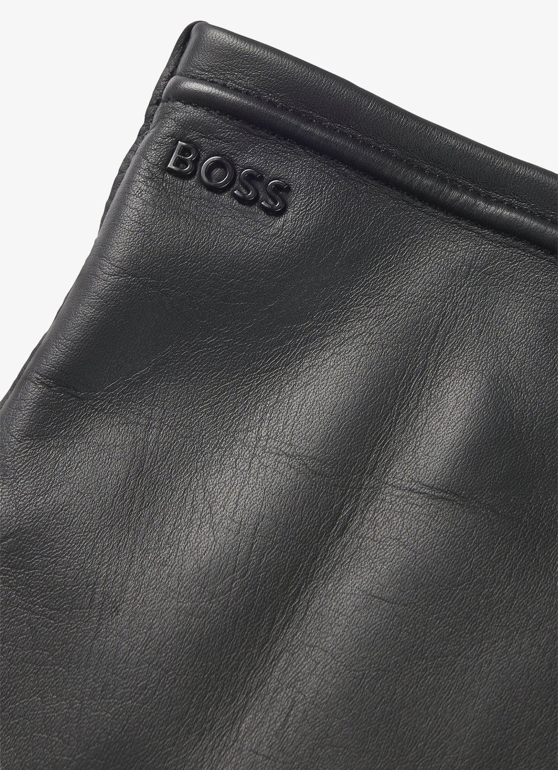 BOSS Kranton handschoenen van lamsleer - detail 2 zwart