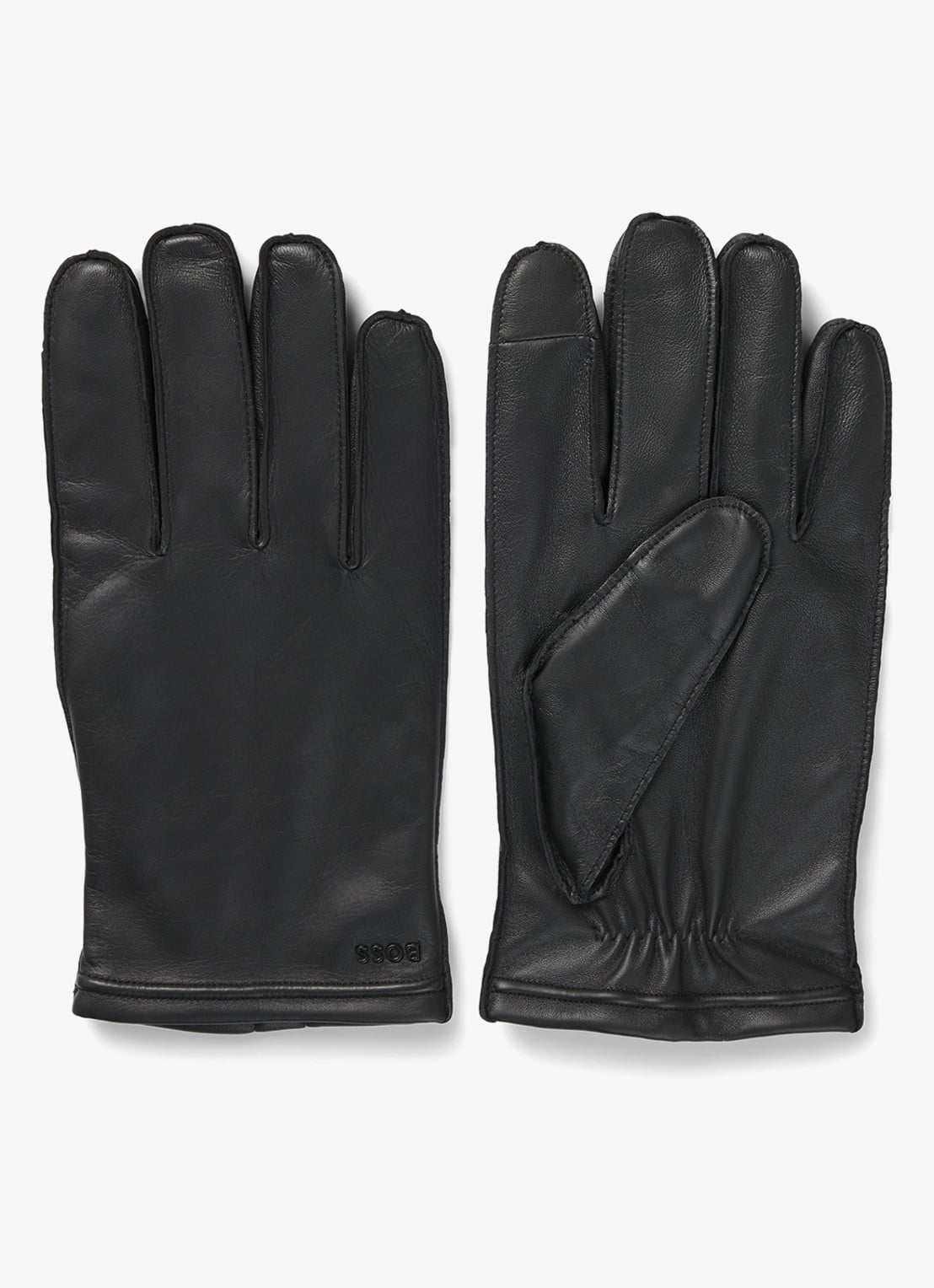 BOSS Kranton handschoenen van lamsleer - voorkant 3 zwart