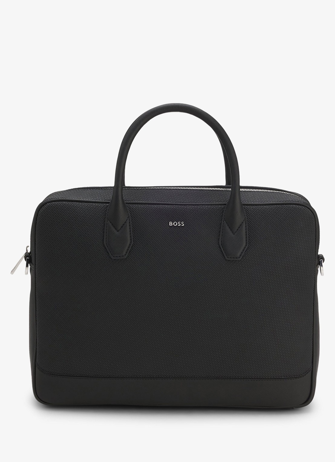 BOSS Laptoptas met logo - voorkant zwart