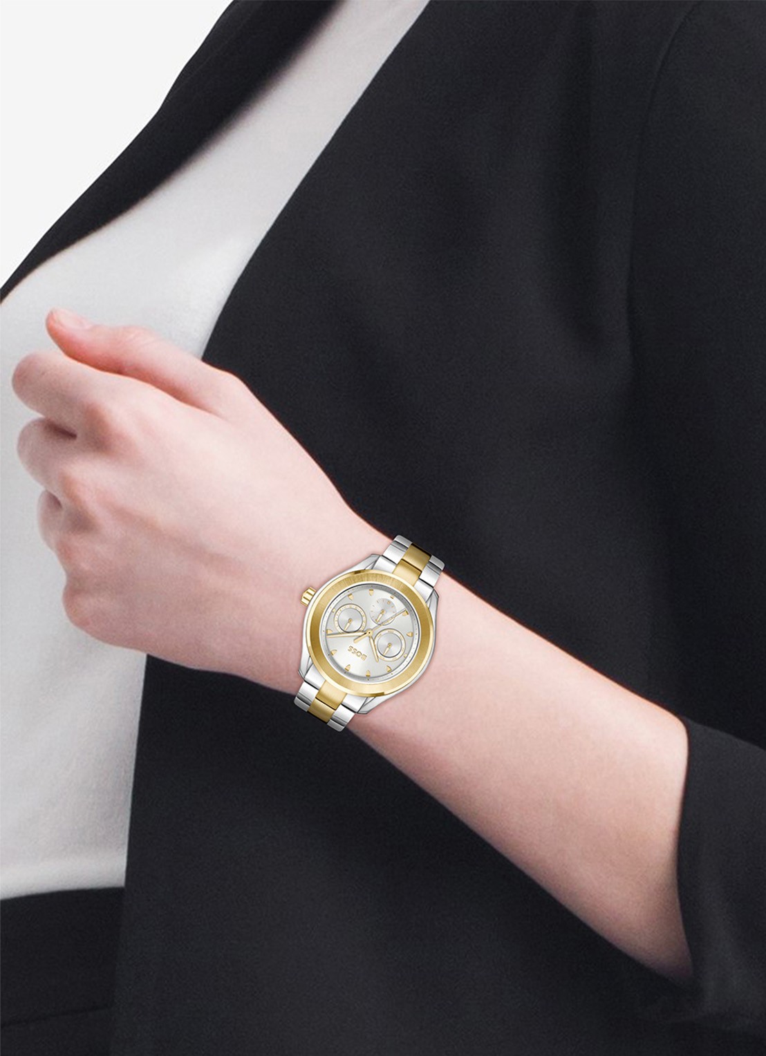 BOSS Lida horloge HB1502746 - voorkant 2 zilver