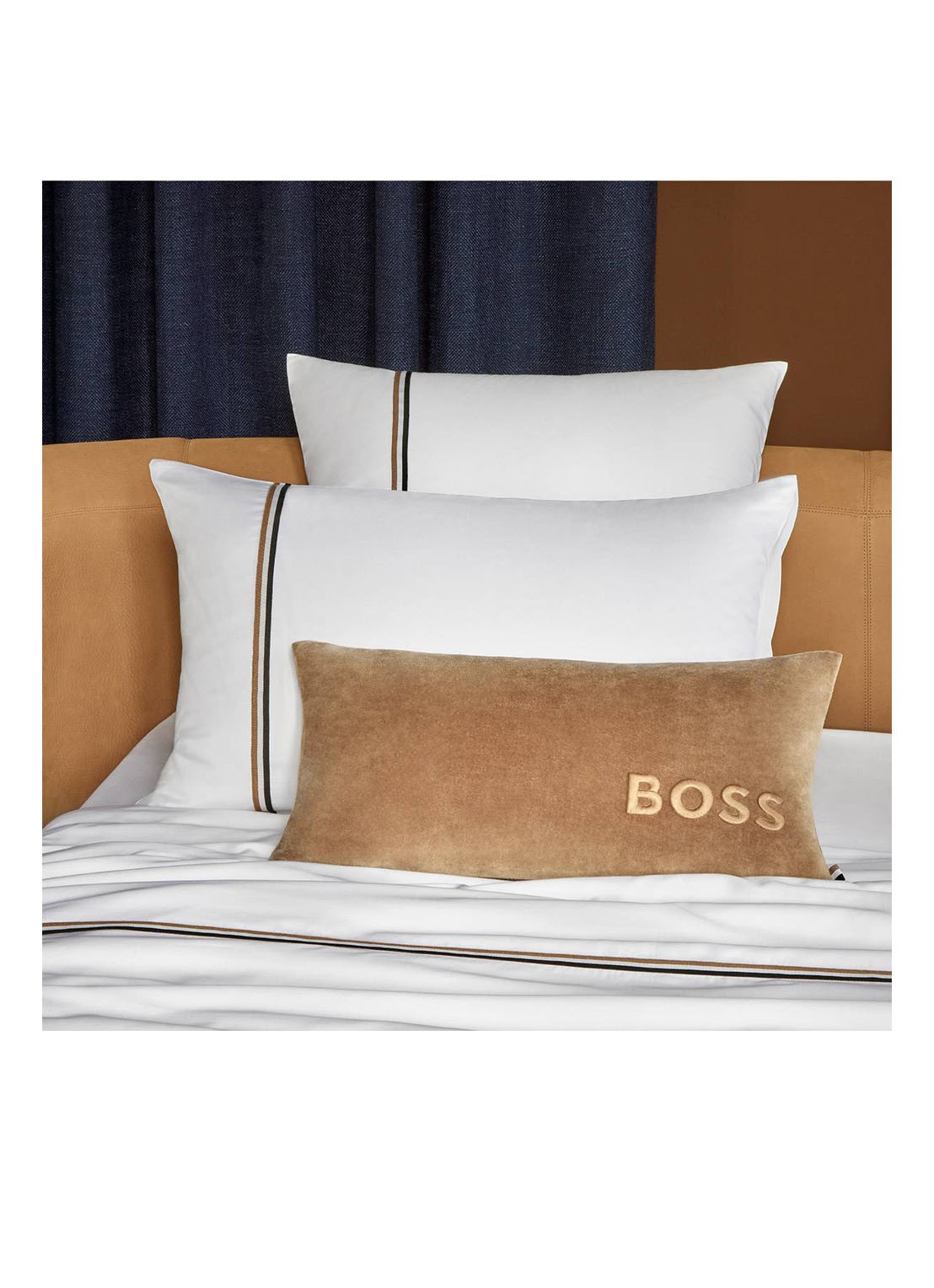 BOSS Linea dekbedovertrek van satijn 90TC - exclusief kussensloop - detail 5 wit