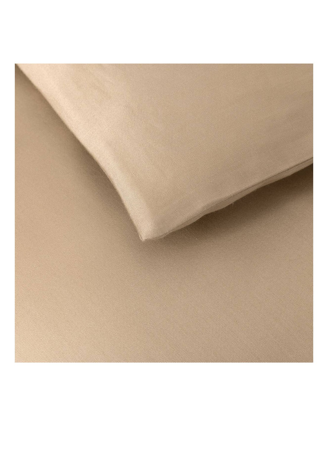 BOSS Linea dekbedovertrek van satijn 90TC - exclusief kussensloop - voorkant 4 beige