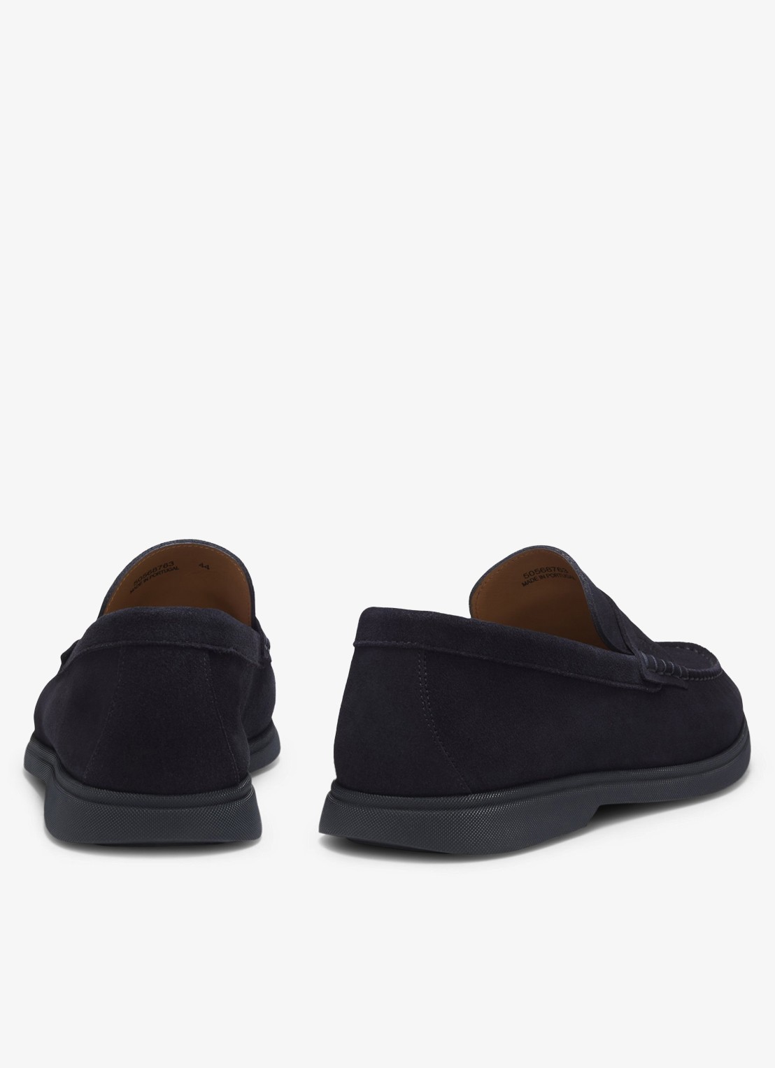 BOSS Loafer van suède - achterkant 3 donkerblauw