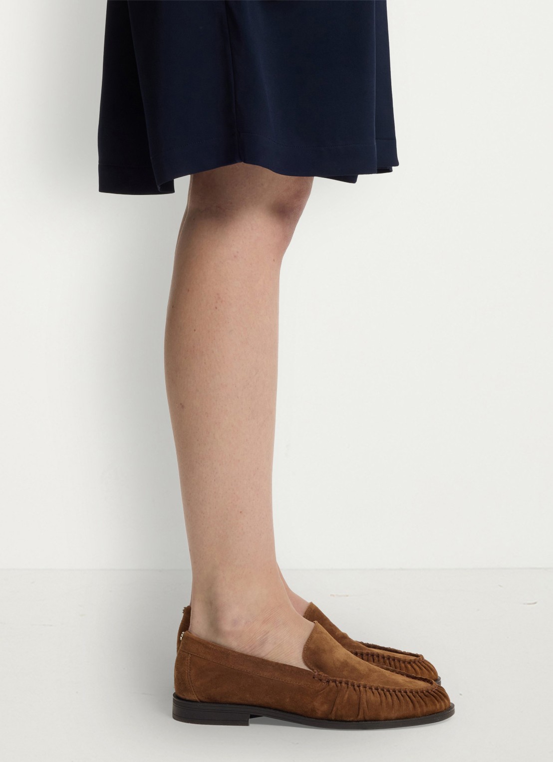 BOSS Loafer van suède  - detail 3 donkerbruin