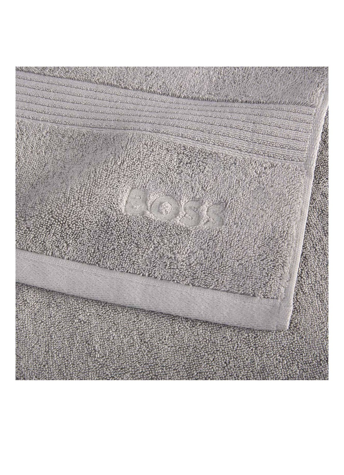 BOSS Loft badhanddoek - 700g/m² - 50 x 100 cm  - voorkant 4 zilver