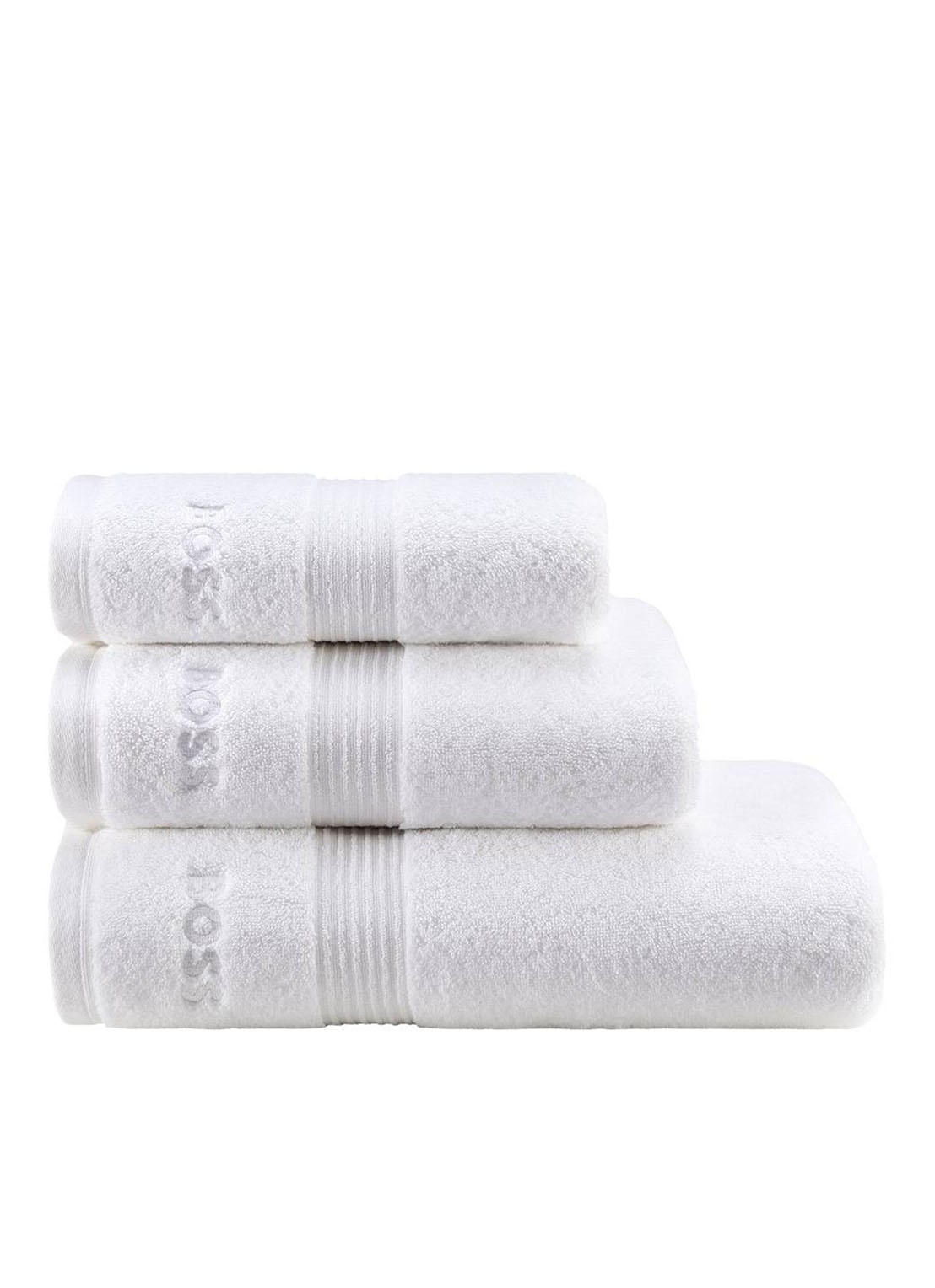 BOSS Loft badhanddoek - 700g/m² - 50 x 100 cm  - detail 4 wit