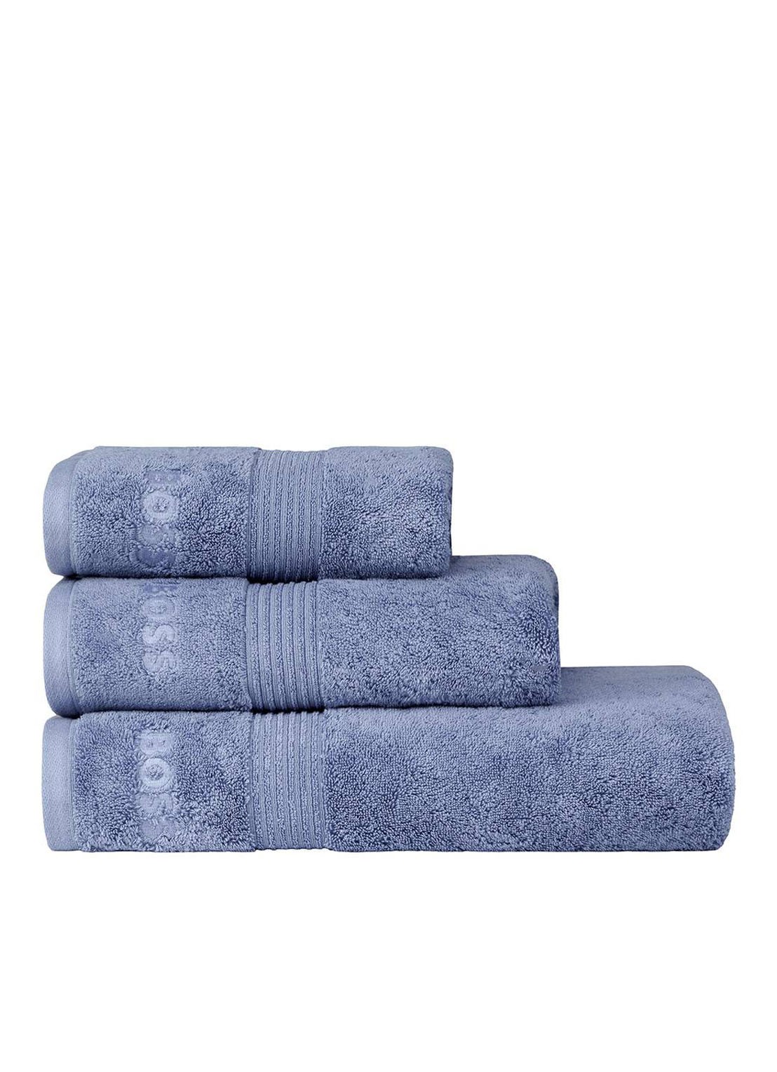 BOSS Loft badhanddoek - 700g/m² - 50 x 100 cm  - detail 5 staalblauw