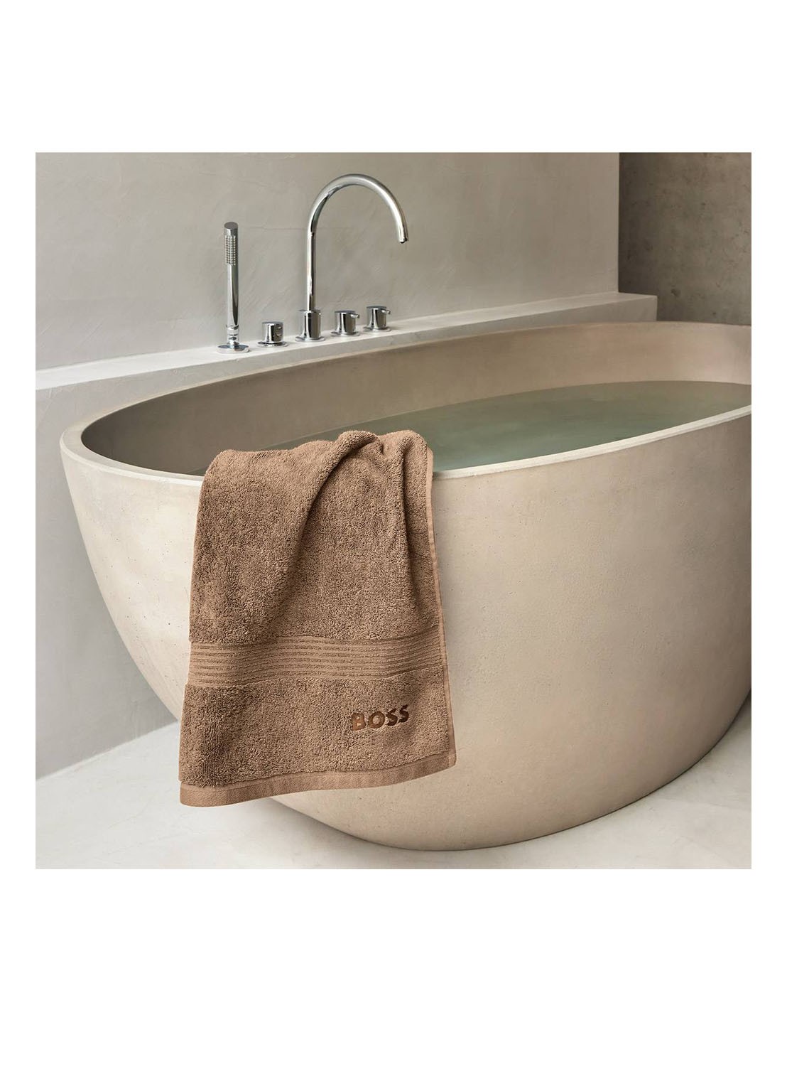 BOSS Loft badhanddoek - 700g/m² - 70 x 140 cm  - detail 3 camel