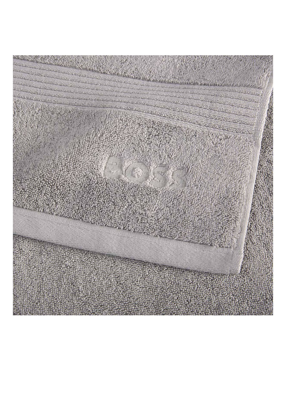 BOSS Loft badhanddoek - 700g/m² - 70 x 140 cm  - voorkant 4 zilver