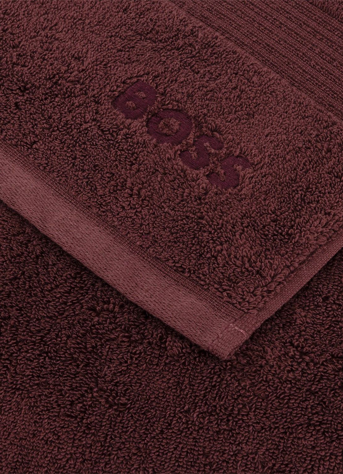 BOSS Loft badhanddoek - 700g/m² - 70 x 140 cm  - voorkant 3 donkerbruin