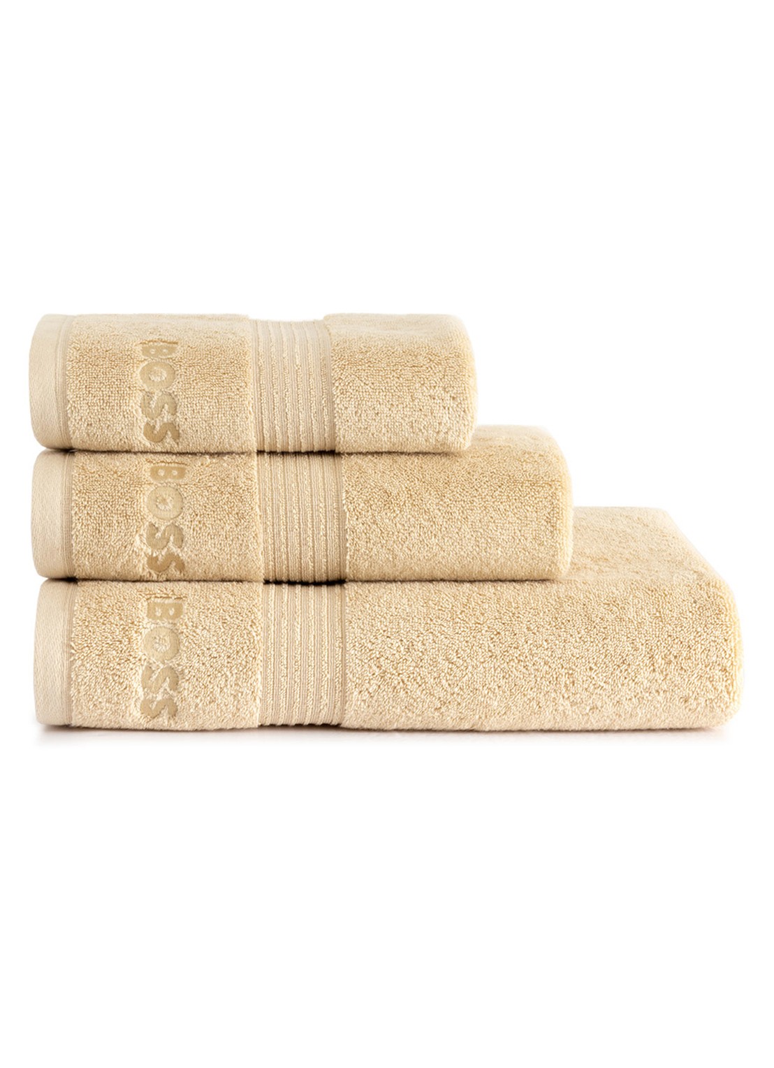 BOSS Loft badhanddoek - 700g/m² - 50 x 100 cm  - achterkant 4 creme