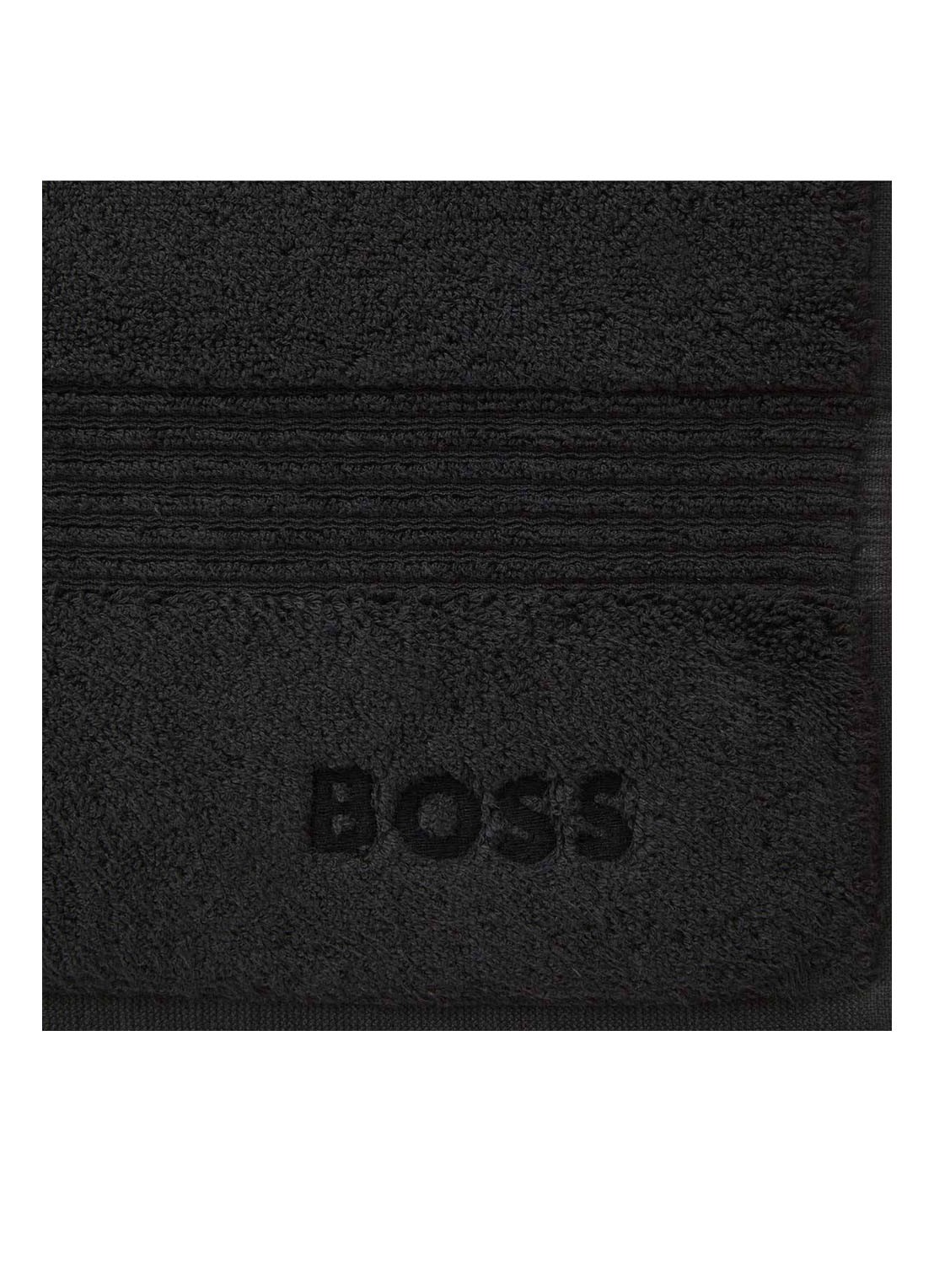 BOSS Loft badhanddoek - 700g/m² - 70 x 140 cm  - achterkant zwart