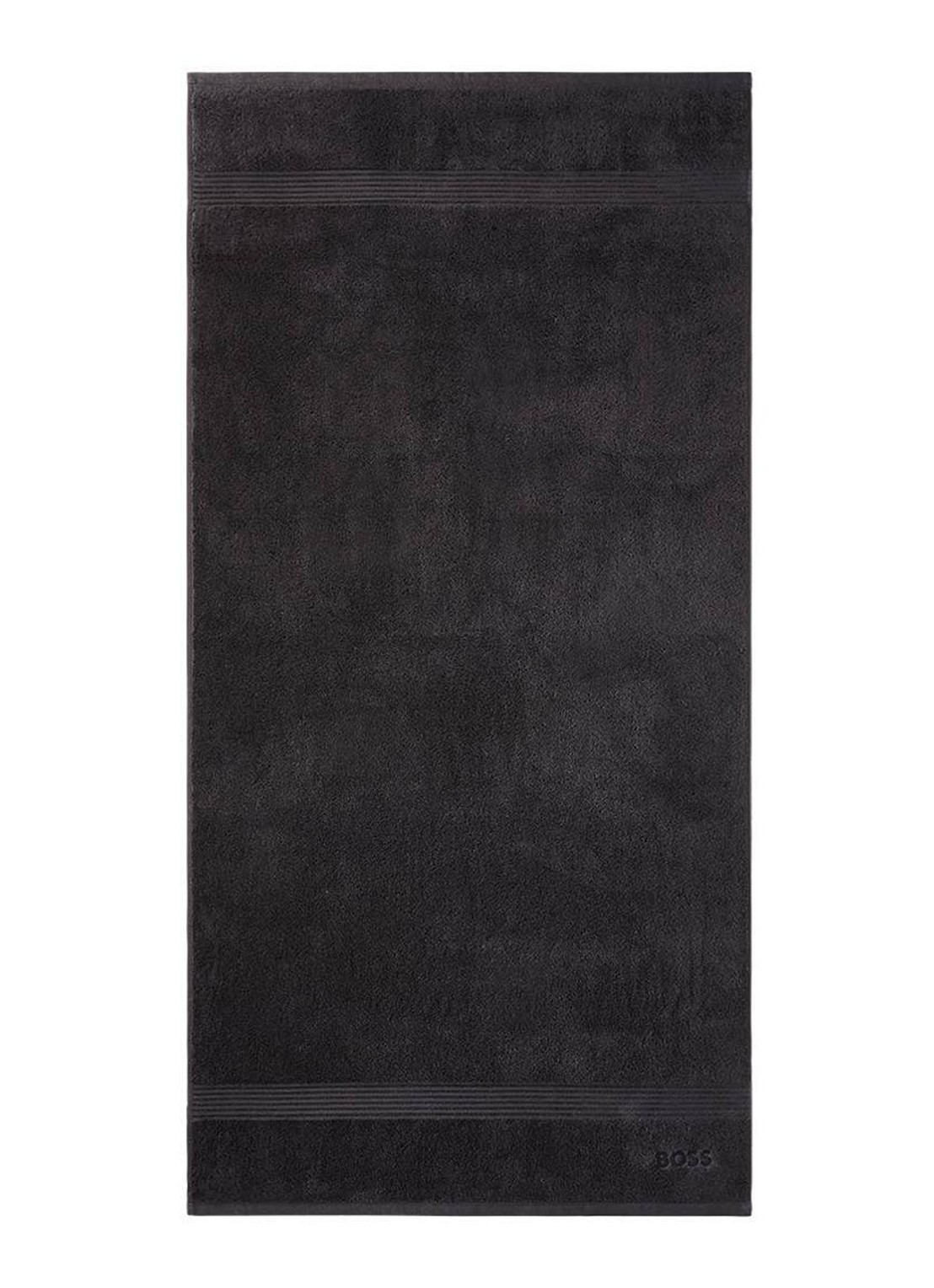 BOSS Loft badhanddoek - 700g/m² - 70 x 140 cm  - voorkant 2 zwart