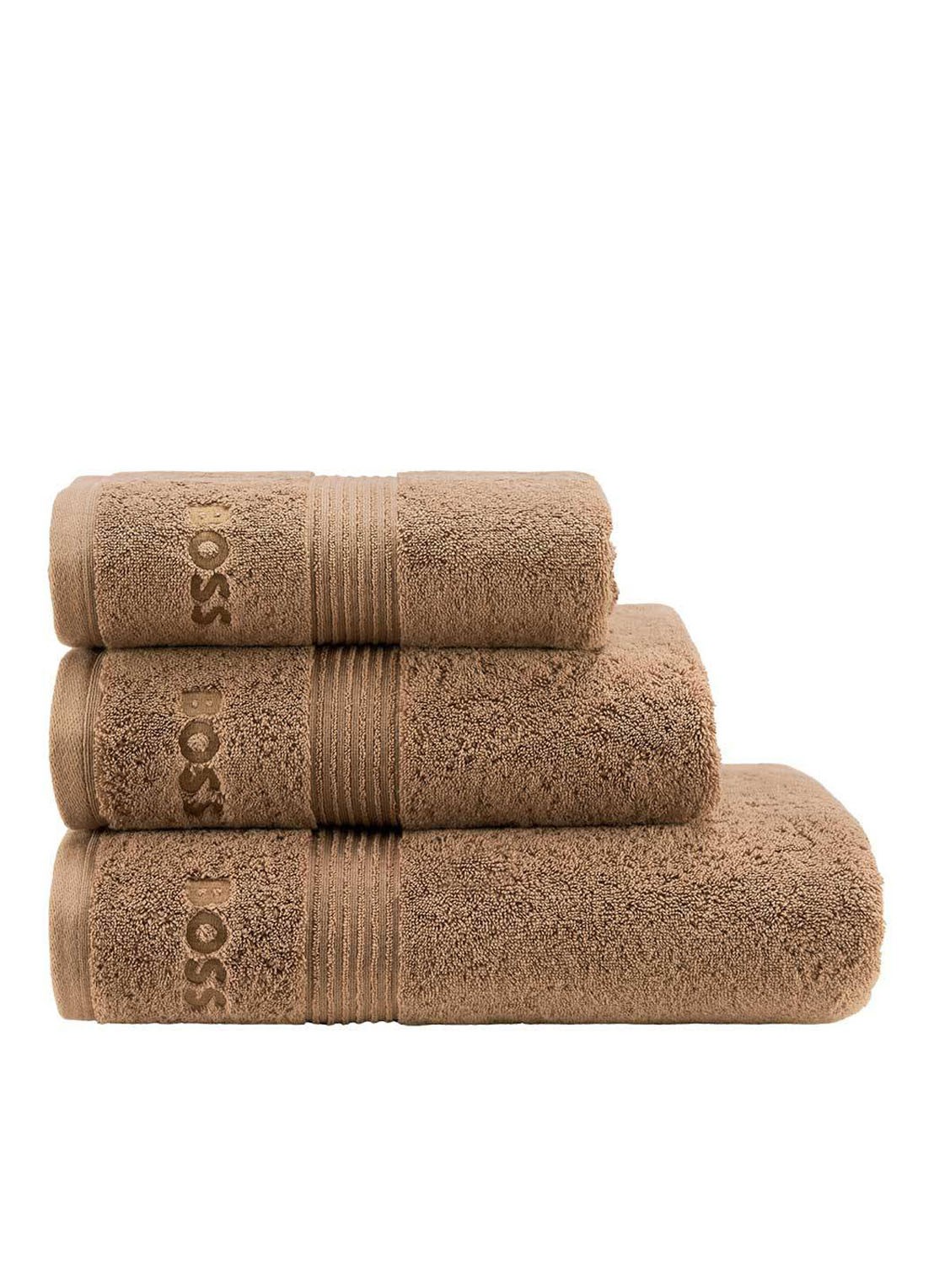 BOSS Loft gastendoek - 700g/m² - 40 x 60 cm  - detail camel