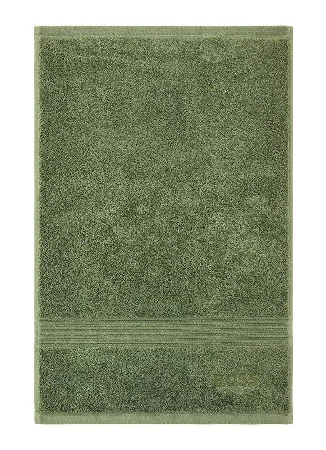 BOSS Loft gastendoek - 700g/m² - 40 x 60 cm  - voorkant 5 mosgroen