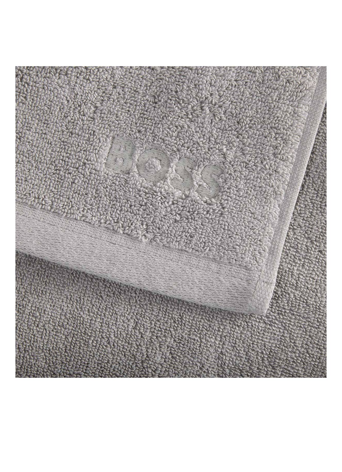 BOSS Loft gastendoek - 700g/m² - 30 x 30 cm  - voorkant 3 zilver