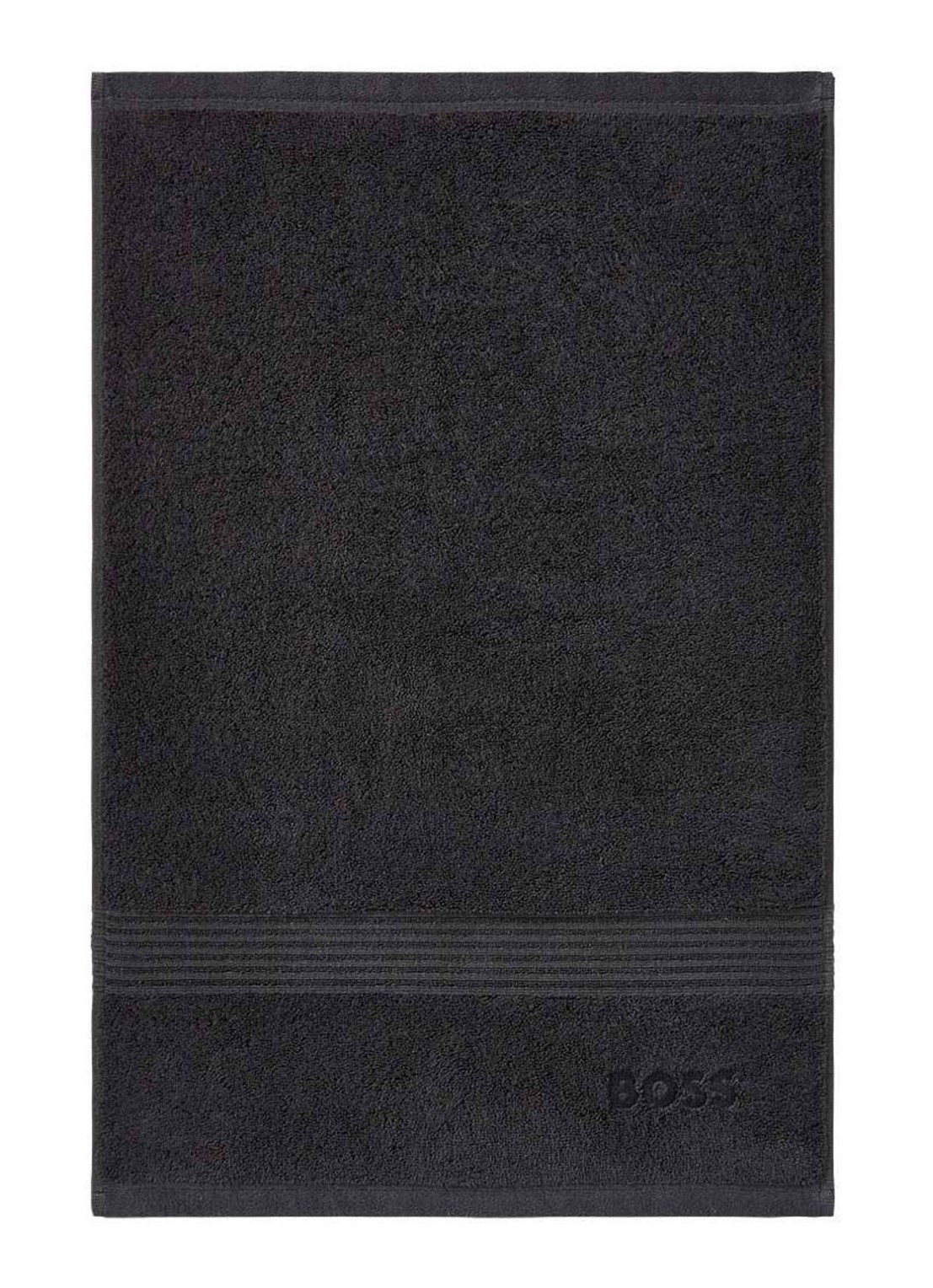 BOSS Loft gastendoek - 700g/m² - 40 x 60 cm  - voorkant 2 zwart