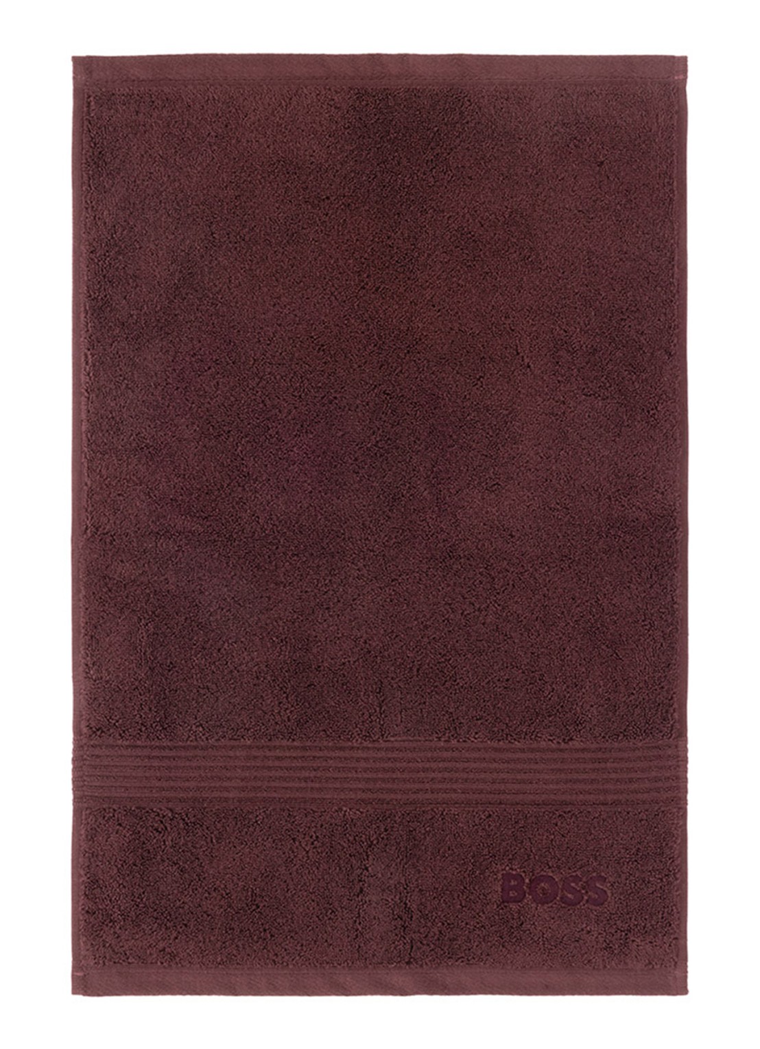 BOSS Loft gastendoek - 700g/m² - 40 x 60 cm  - voorkant donkerbruin
