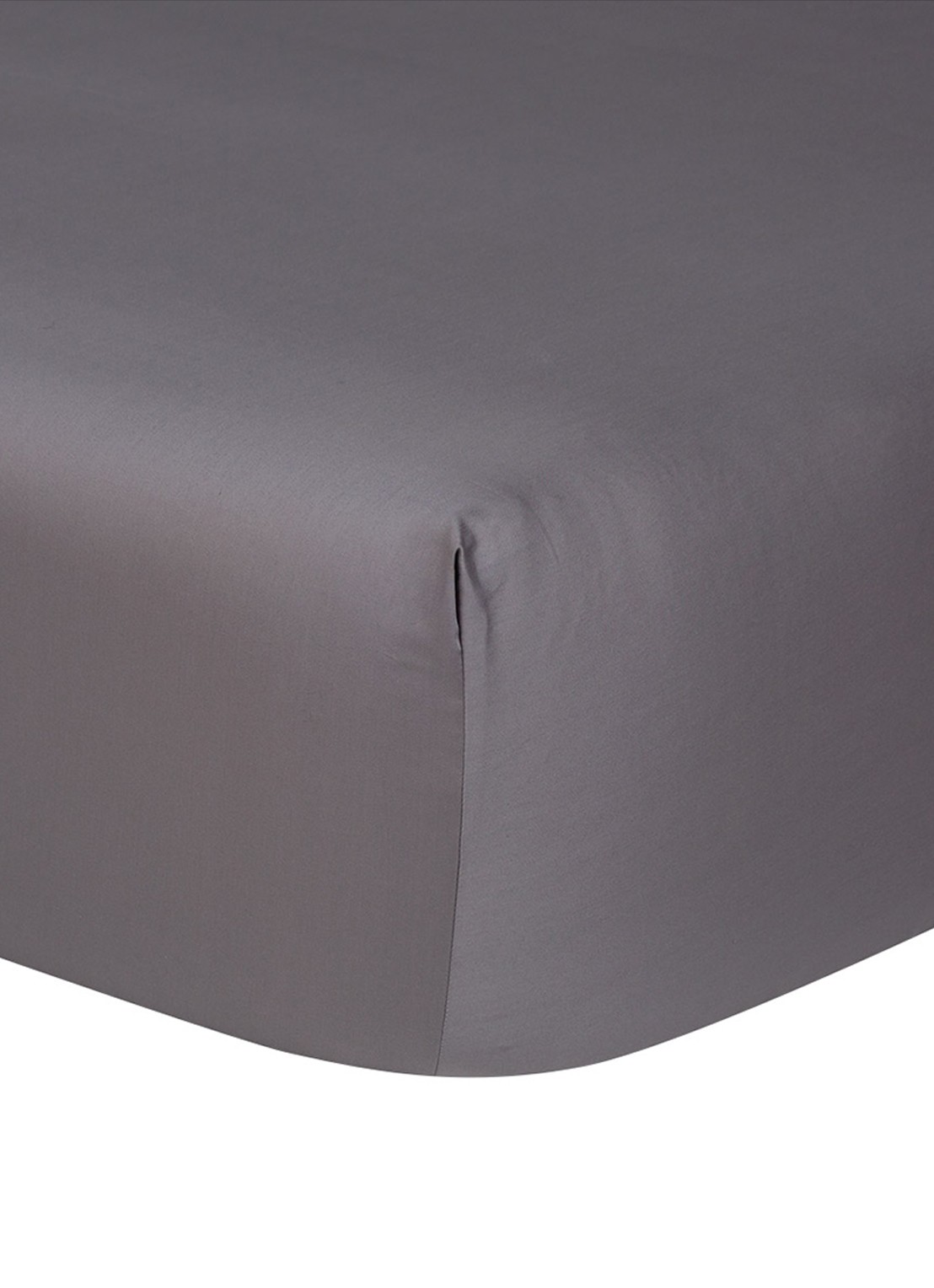 BOSS Loft hoeslaken van katoensatijn 120TC, hoekhoogte 30 cm - voorkant donkergrijs